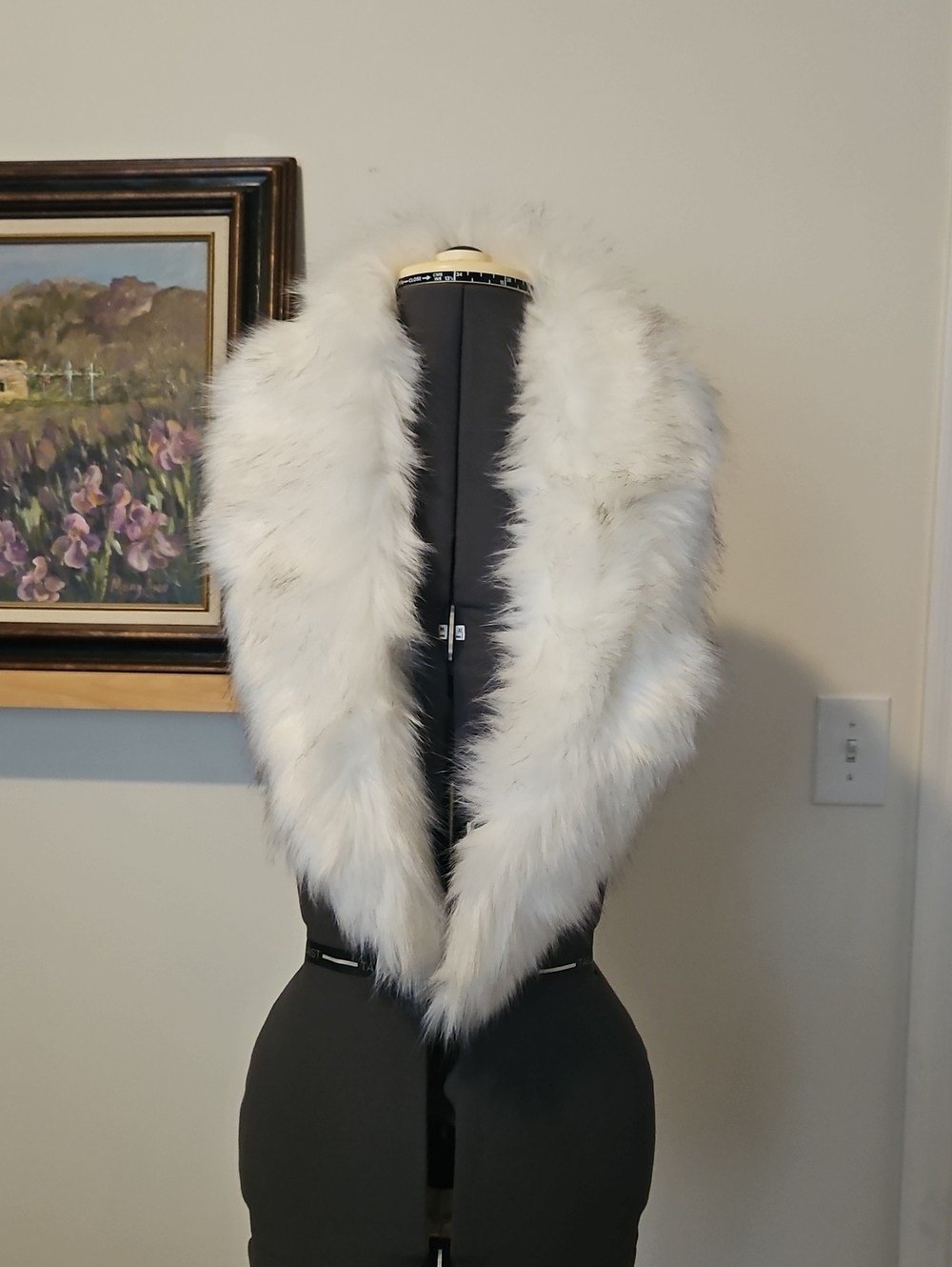 White Faux Fur Stole Shawl